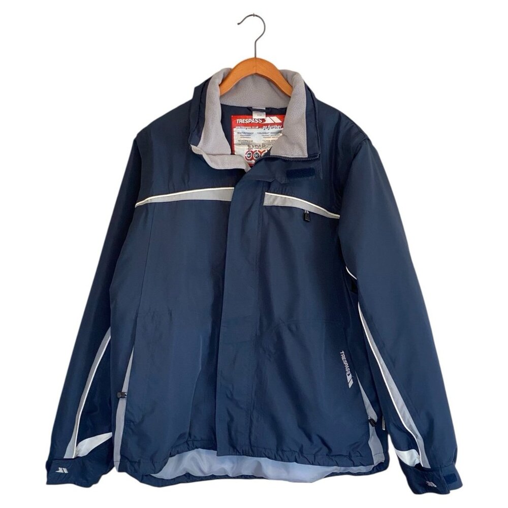 Trespass Performance Jacket Men Size L Blue Coat Winter Waterproof Coldheat